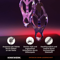Nippelklemmen mit Kette und Silikon-Stimulationspads