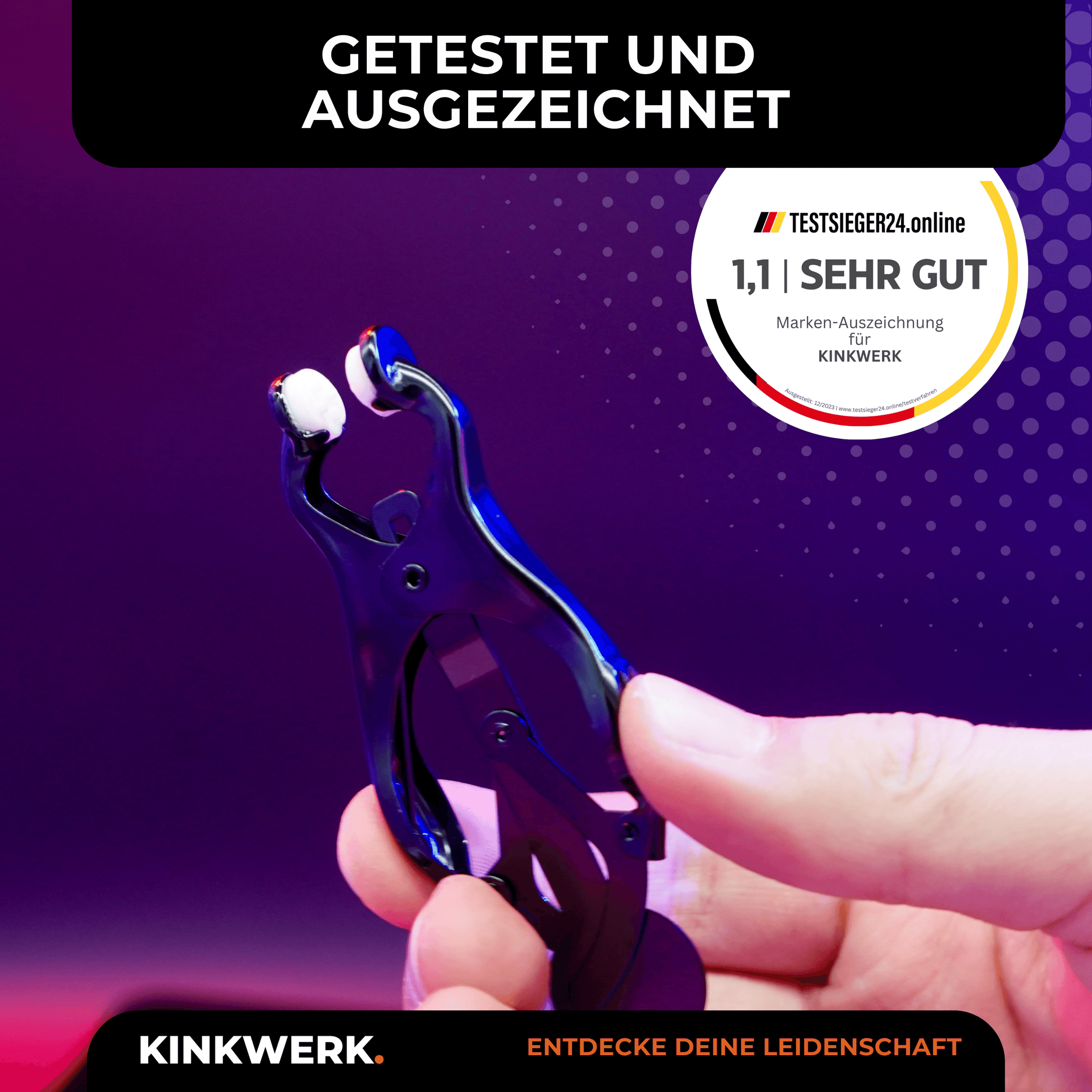 Nippelklemmen mit Kette und Silikon-Stimulationspads