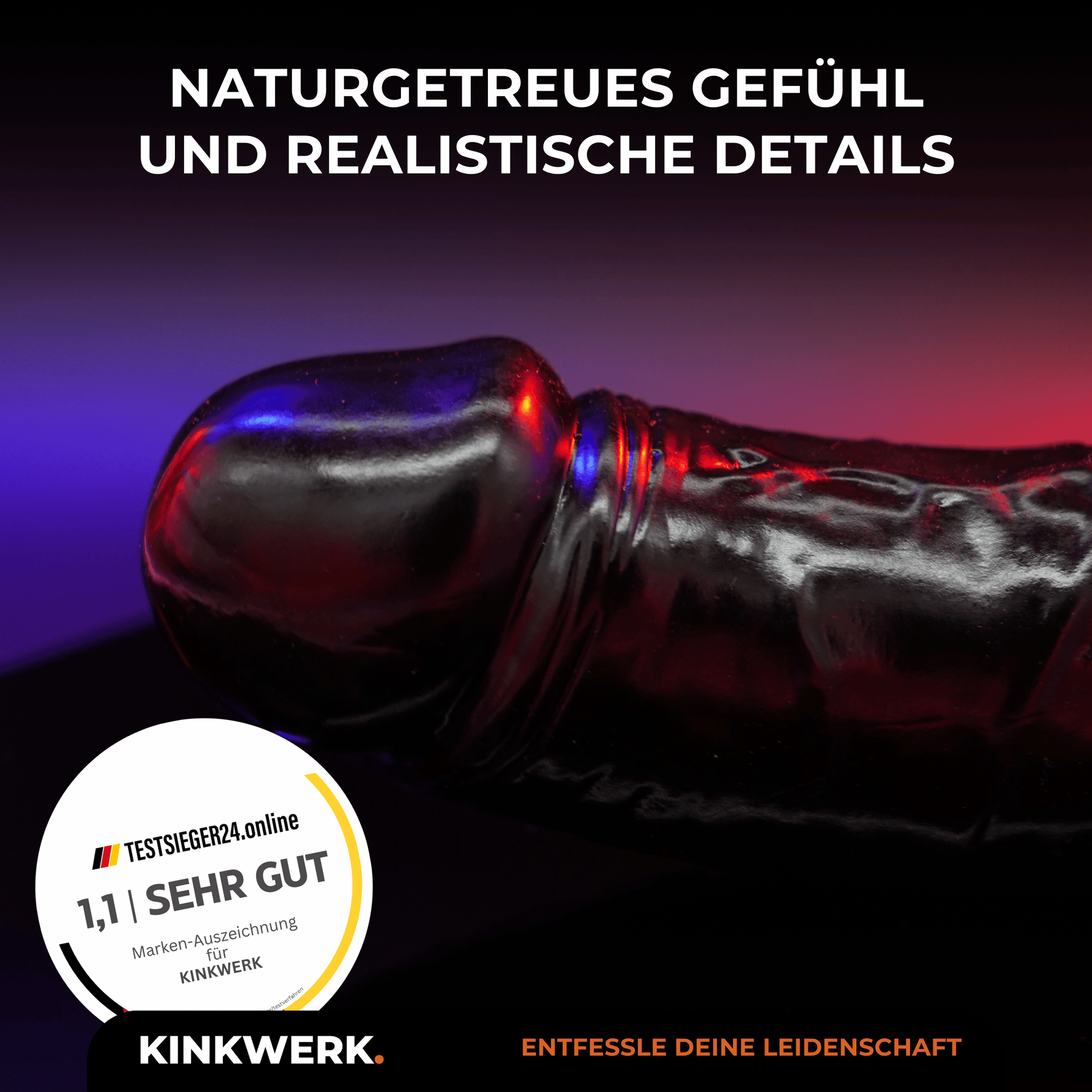 Riesiger Dildo mit Saugnapf (19,3 cm, ⌀ 5 cm, 468 g)