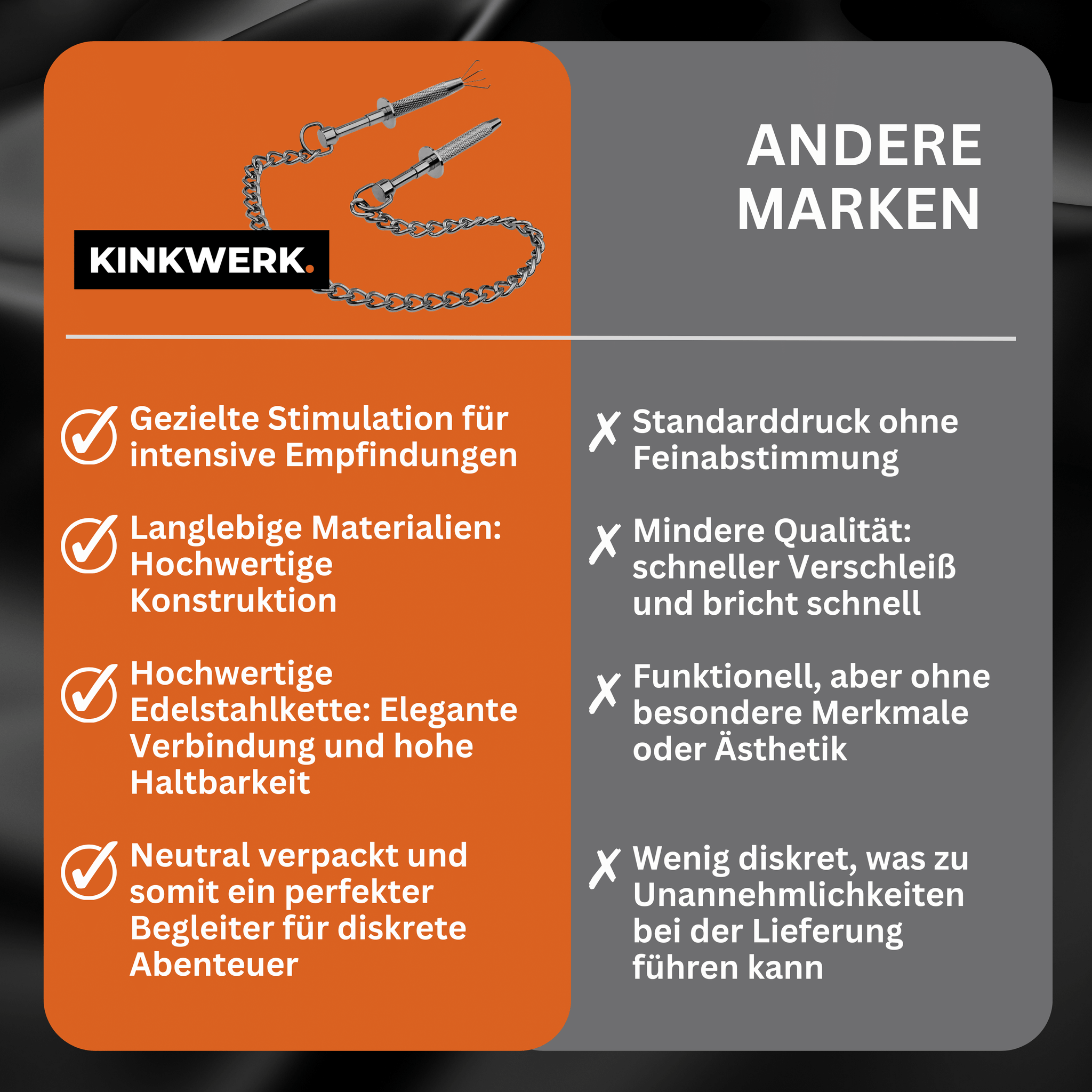 Nippelklemmen für Erfahrene aus Edelstahl