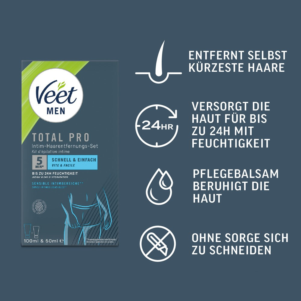 Men TOTAL PRO Intim-Haarentfernungs-Set