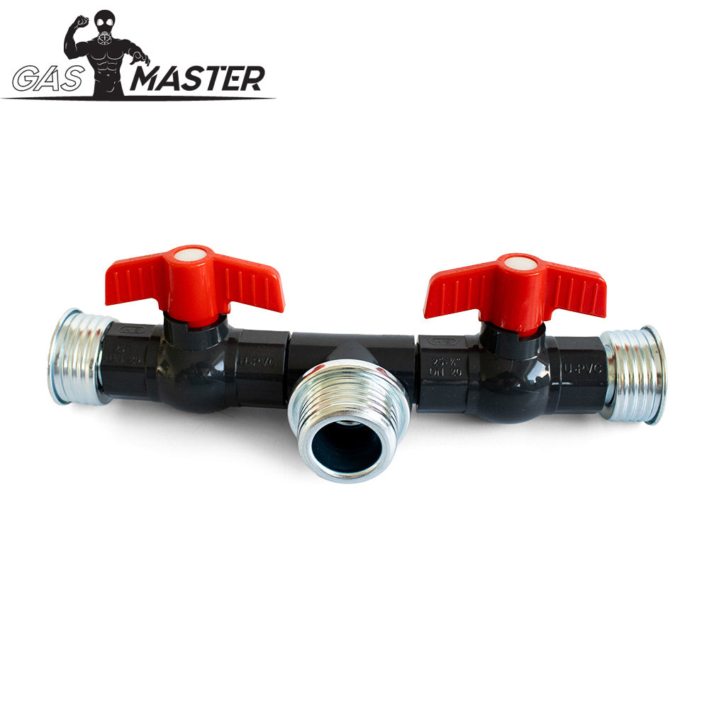 Air Selector T-Splitter mit Ventilen – Luftquelle per Drehschalter wählen