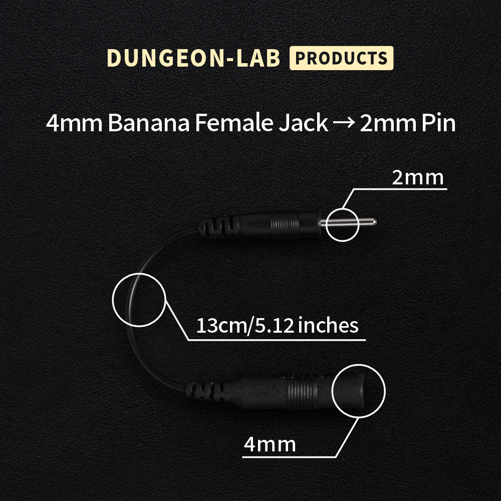 Dungeon Lab 4 mm Banana Female Jack to 2 mm Pin