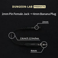 DG-Lab 2 mm Banana Female Jack to 4 mm Pin