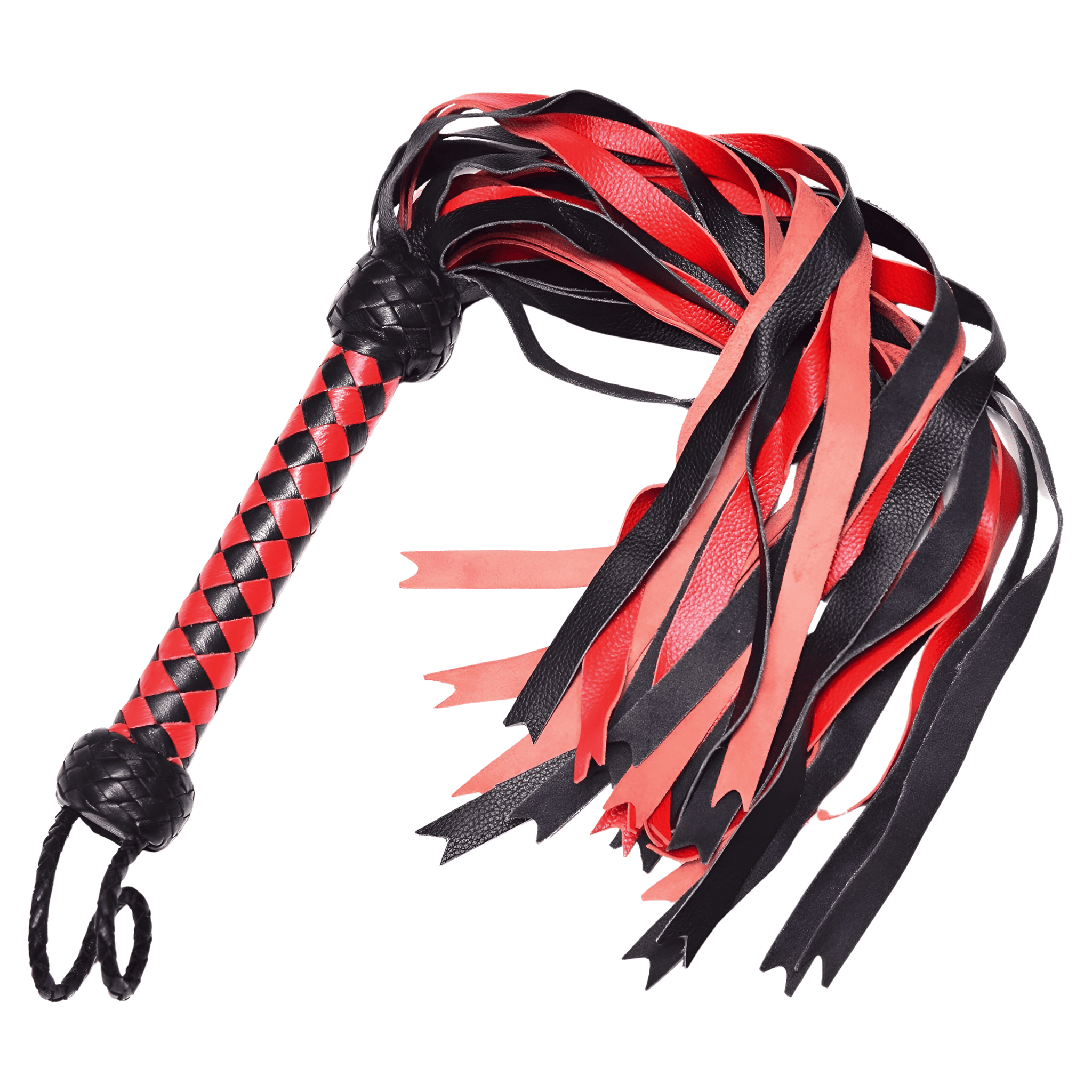 Flogger in Rot/Schwarz