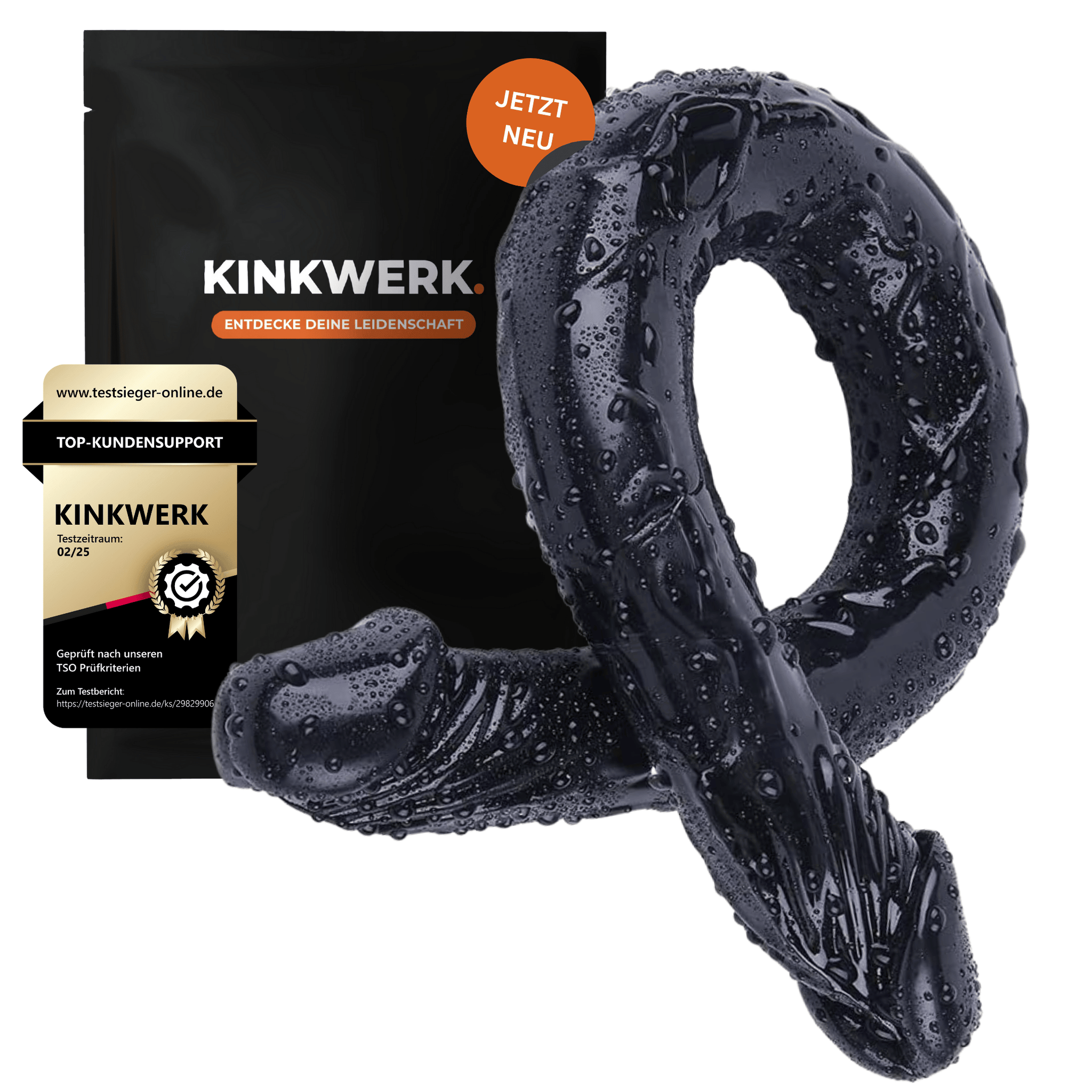 Doppeldildo L (Schwarz) / Realistische Struktur KINKWERK Doppeldildo L (Schwarz) / Realistische Struktur KINKWERK