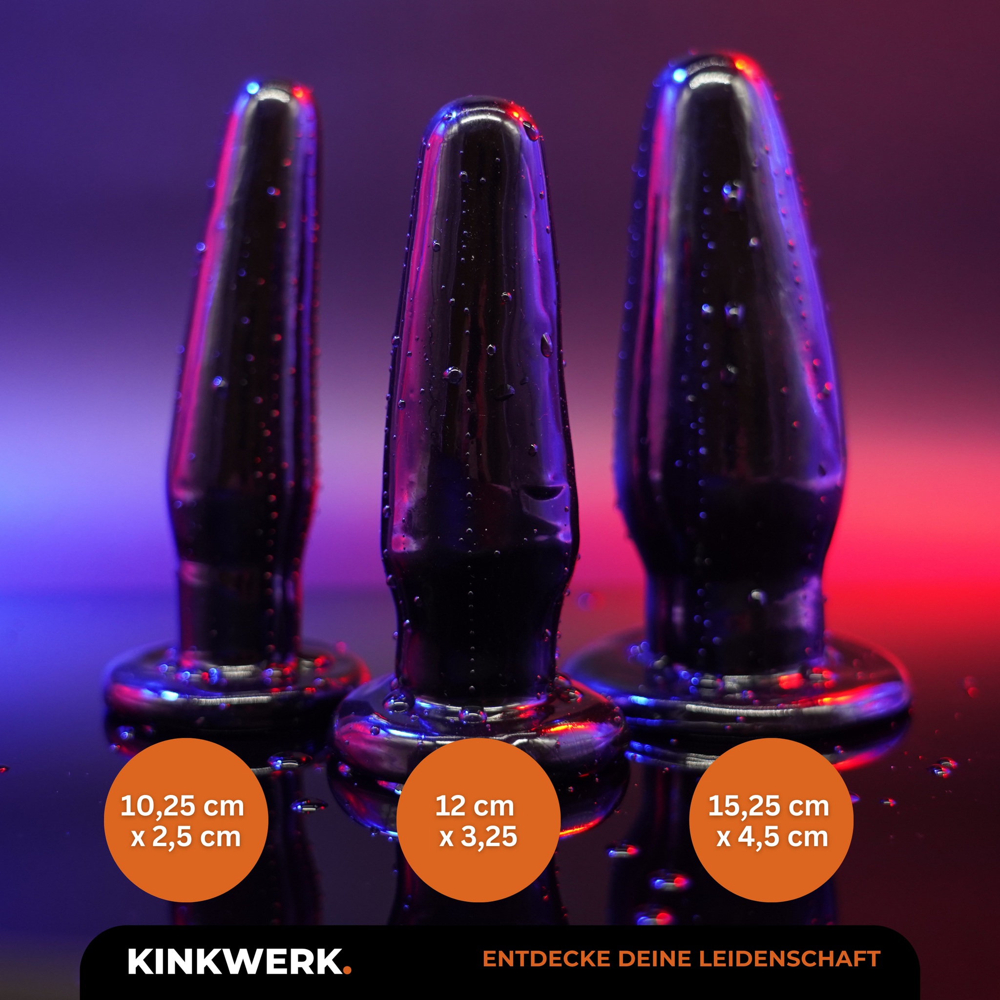 Analplug 3er Set (Ultra-weiches Vinyl) KINKWERK Analplug 3er Set (Ultra-weiches Vinyl) KINKWERK