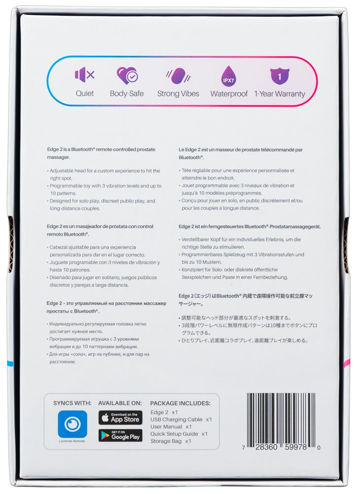 Edge 2 Analplug mit App-Steuerung