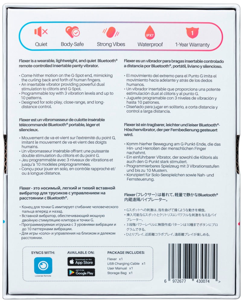 Flexer (App-gesteuerter Dual-Panty-Vibrator mit Fingermotion)