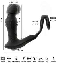 RC Vibrating Prostate Plug with Nodding Function