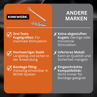 Analhaken mit 3 festen Kugeln