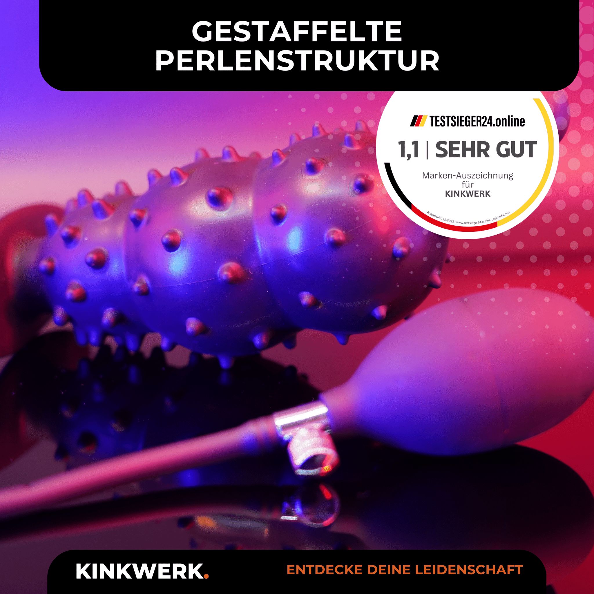 Aufblasbarer Analplug mit Noppen KINKWERK Aufblasbarer Analplug mit Noppen KINKWERK