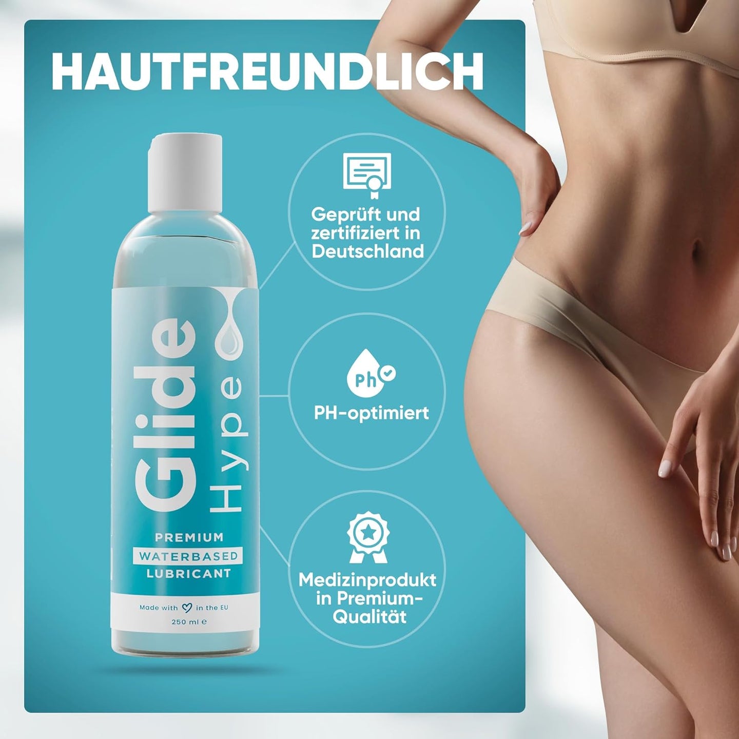 GlideHype Gleitgel NEUTRAL, 250 ml