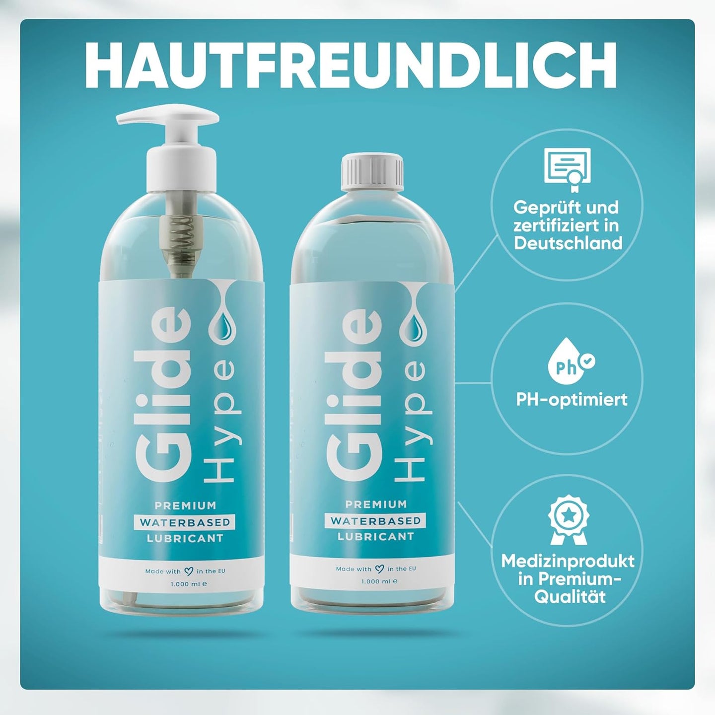 GlideHype Gleitgel NEUTRAL, 1.000 ml