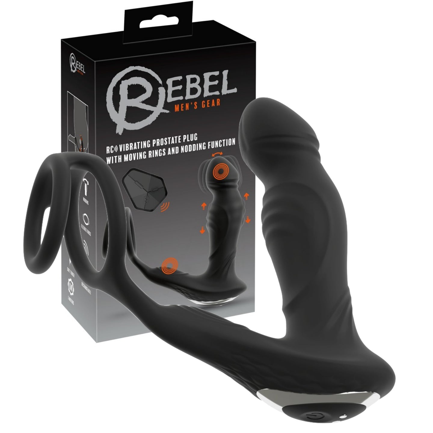 RC Vibrating Prostate Plug with Nodding Function