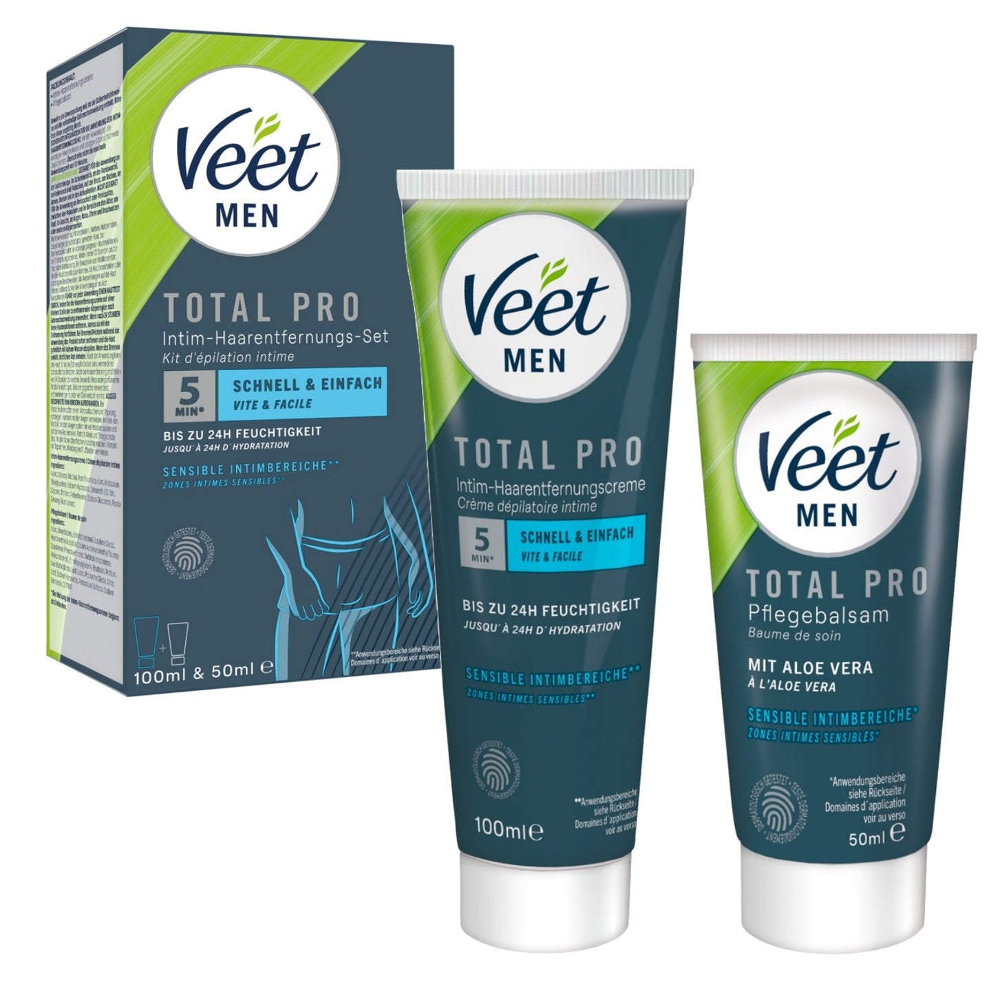 Men TOTAL PRO Intim-Haarentfernungs-Set